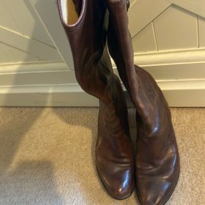 Frye boots dark cognac